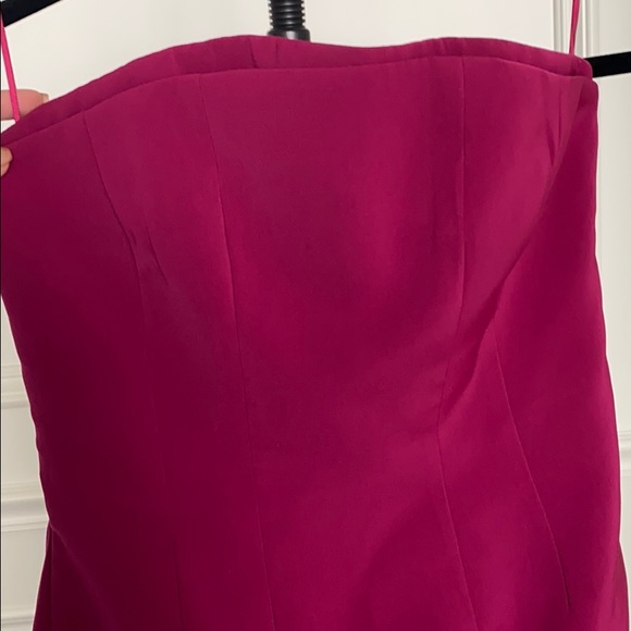 Keepsake Symphonies Magenta Strapless Midi Dress - Picture 5 of 6